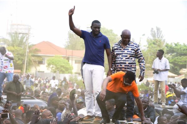 Senator Edwin sifuna during rally in Busia