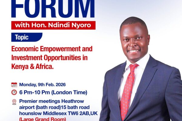 Kiharu MP ndindi Nyoro poster of UK TOUR