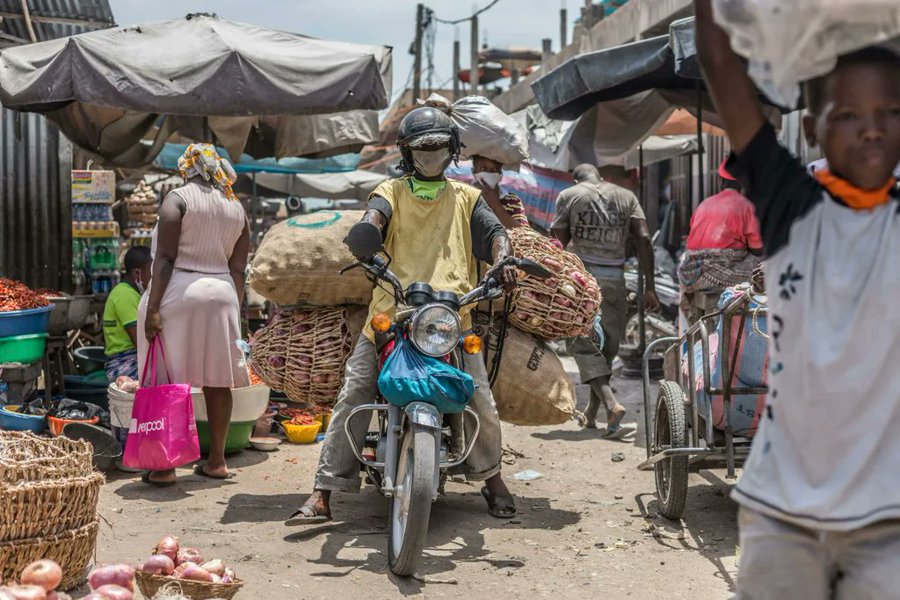 A MAN WITH A MOTORCYCLE IN NIGER